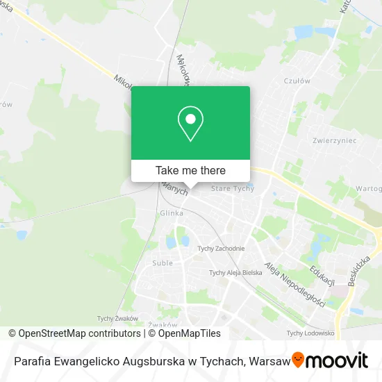 Карта Parafia Ewangelicko Augsburska w Tychach