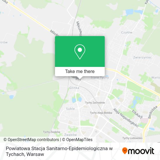 Powiatowa Stacja Sanitarno-Epidemiologiczna w Tychach map