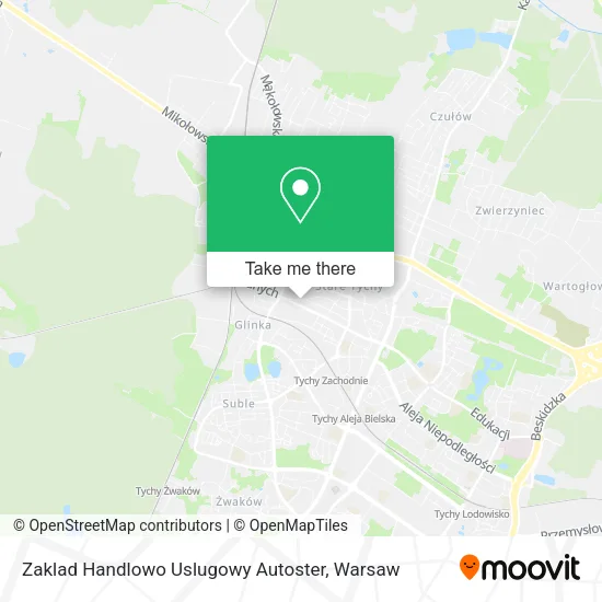 Карта Zaklad Handlowo Uslugowy Autoster