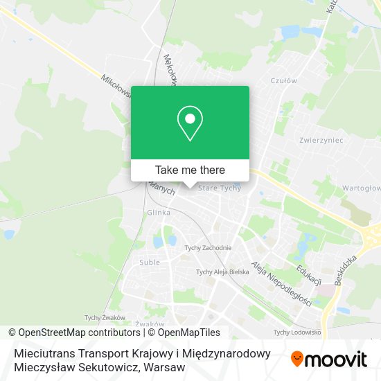 Карта Mieciutrans Transport Krajowy i Międzynarodowy Mieczysław Sekutowicz