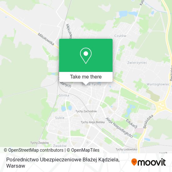 Pośrednictwo Ubezpieczeniowe Błażej Kądziela map