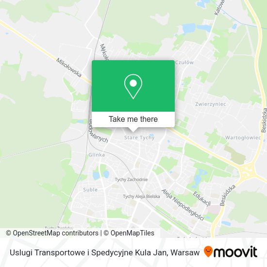 Uslugi Transportowe i Spedycyjne Kula Jan map