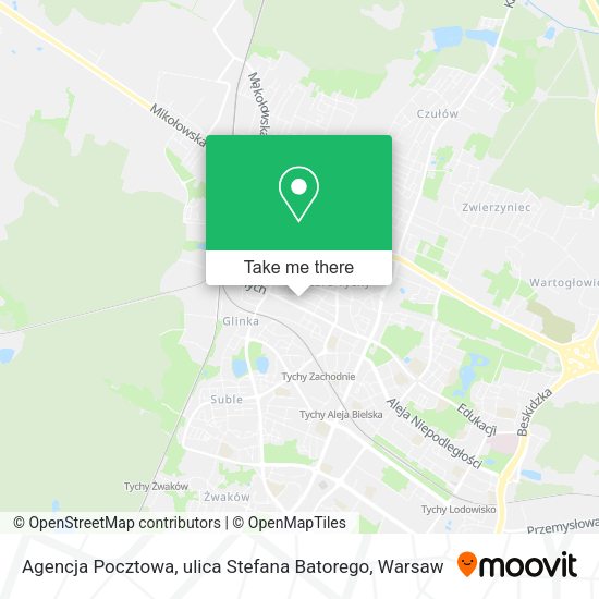 Agencja Pocztowa, ulica Stefana Batorego map