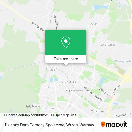 Dzienny Dom Pomocy Spolecznej Wrzos map