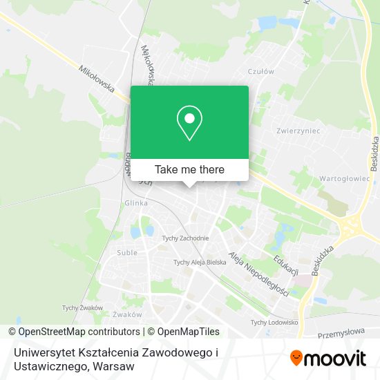 Uniwersytet Kształcenia Zawodowego i Ustawicznego map