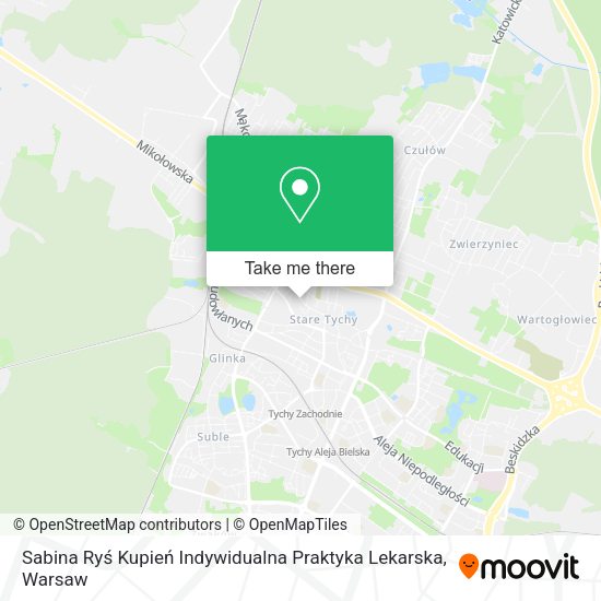 Sabina Ryś Kupień Indywidualna Praktyka Lekarska map