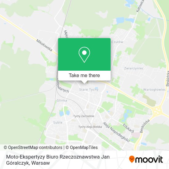 Moto-Ekspertyzy Biuro Rzeczoznawstwa Jan Góralczyk map