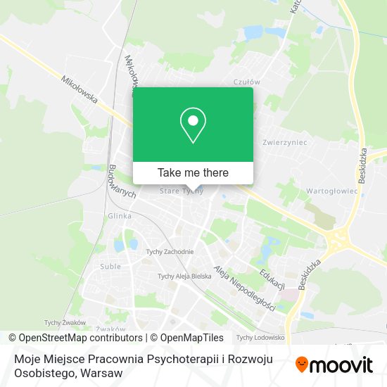 Карта Moje Miejsce Pracownia Psychoterapii i Rozwoju Osobistego