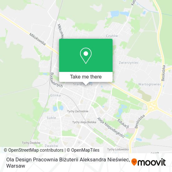 Карта Ola Design Pracownia Biżuterii Aleksandra Nieświec