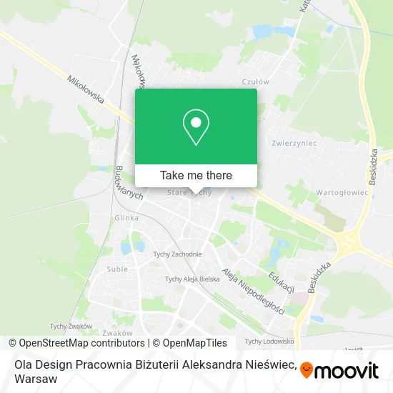 Карта Ola Design Pracownia Biżuterii Aleksandra Nieświec