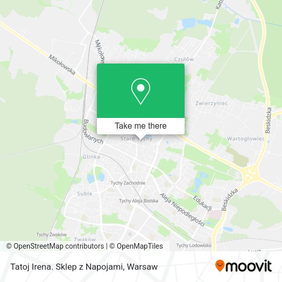 Tatoj Irena. Sklep z Napojami map