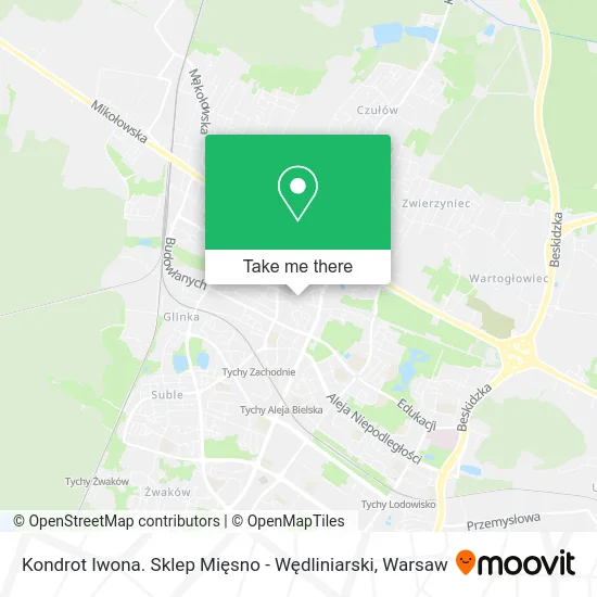 Карта Kondrot Iwona. Sklep Mięsno - Wędliniarski