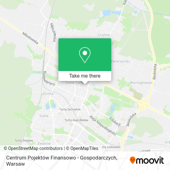 Карта Centrum Pojektów Finansowo - Gospodarczych