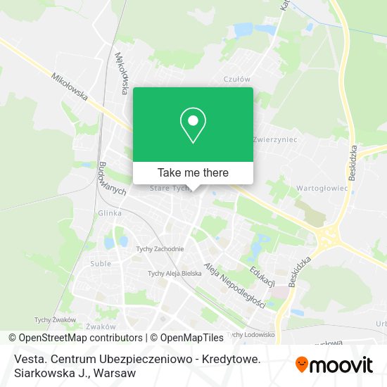 Vesta. Centrum Ubezpieczeniowo - Kredytowe. Siarkowska J. map