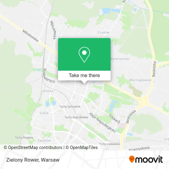Zielony Rower map
