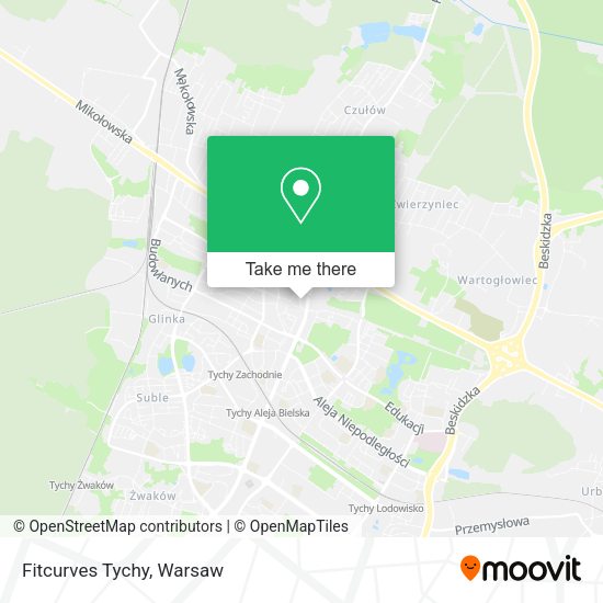 Fitcurves Tychy map