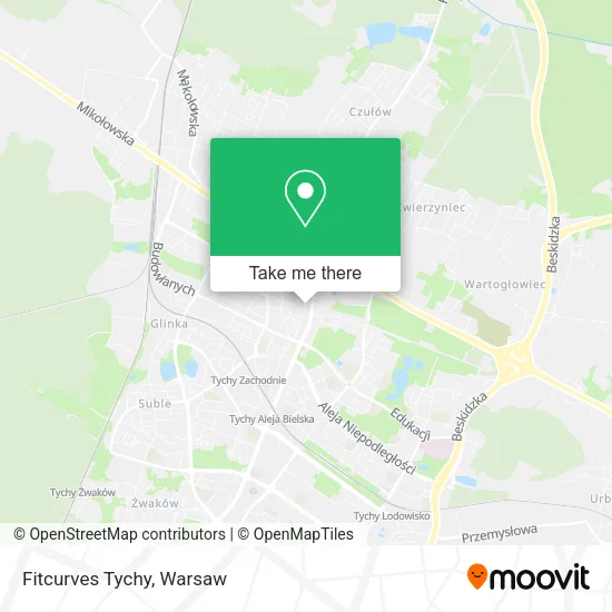 Fitcurves Tychy map