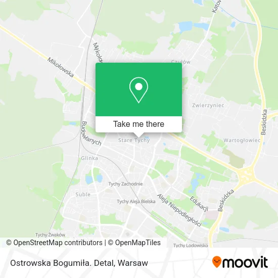 Карта Ostrowska Bogumiła. Detal