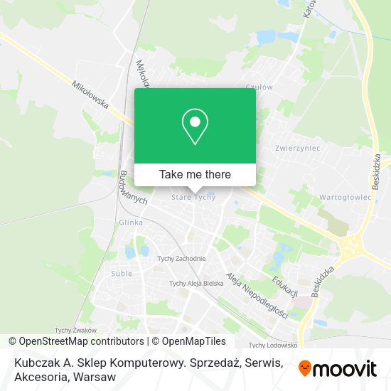 Kubczak A. Sklep Komputerowy. Sprzedaż, Serwis, Akcesoria map