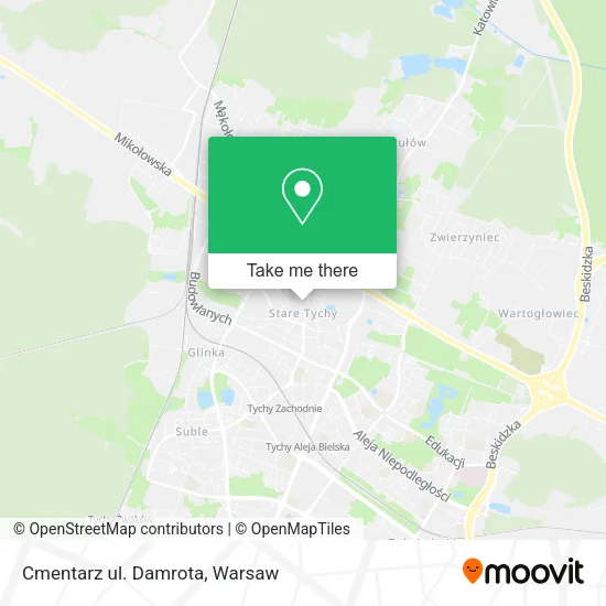 Карта Cmentarz ul. Damrota
