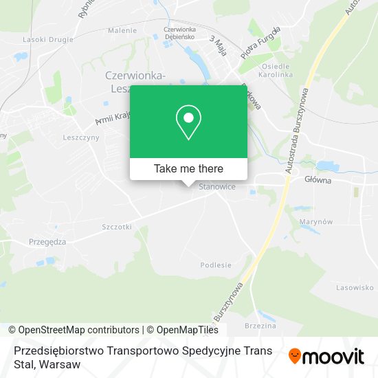 Карта Przedsiębiorstwo Transportowo Spedycyjne Trans Stal