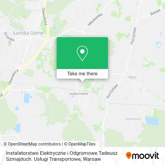 Instalatorstwo Elektryczne i Odgromowe Tadeusz Szmajduch. Usługi Transportowe map