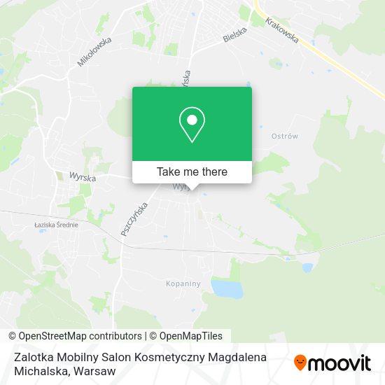 Zalotka Mobilny Salon Kosmetyczny Magdalena Michalska map