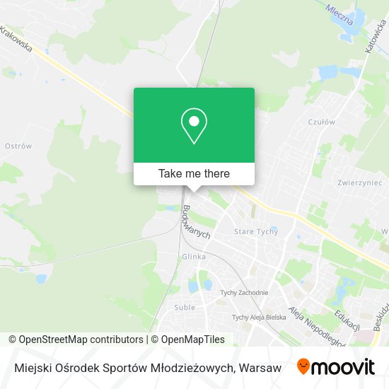 Miejski Ośrodek Sportów Młodzieżowych map