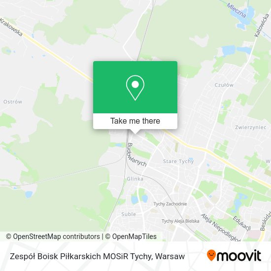 Zespół Boisk Piłkarskich MOSiR Tychy map