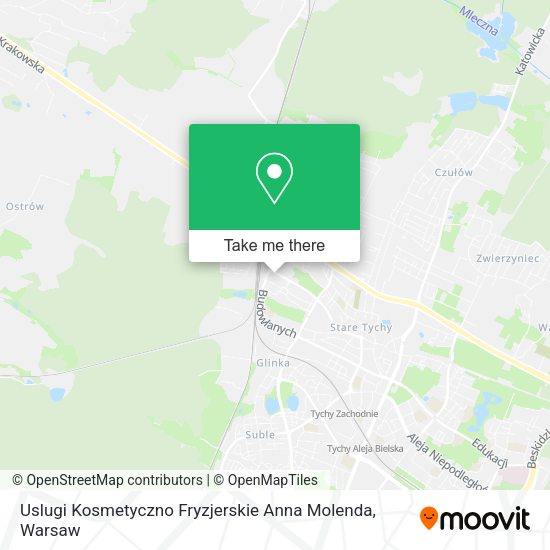 Карта Uslugi Kosmetyczno Fryzjerskie Anna Molenda