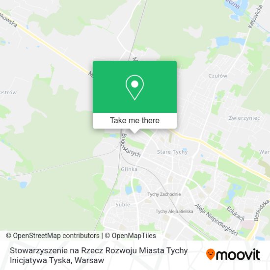 Stowarzyszenie na Rzecz Rozwoju Miasta Tychy Inicjatywa Tyska map