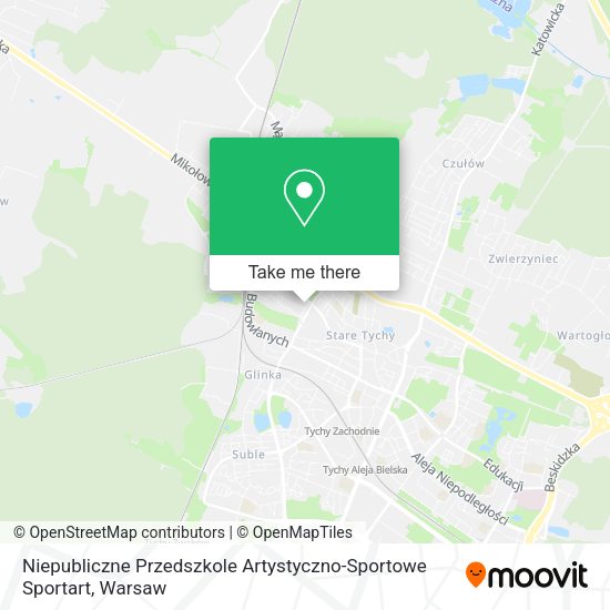 Niepubliczne Przedszkole Artystyczno-Sportowe Sportart map