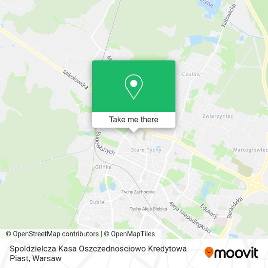 Spoldzielcza Kasa Oszczednosciowo Kredytowa Piast map