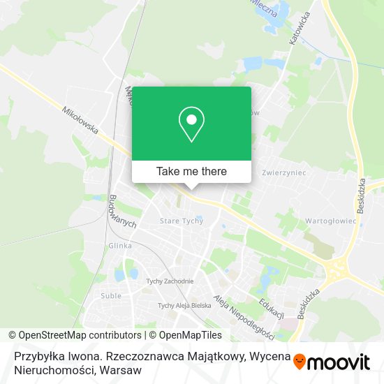 Przybyłka Iwona. Rzeczoznawca Majątkowy, Wycena Nieruchomości map