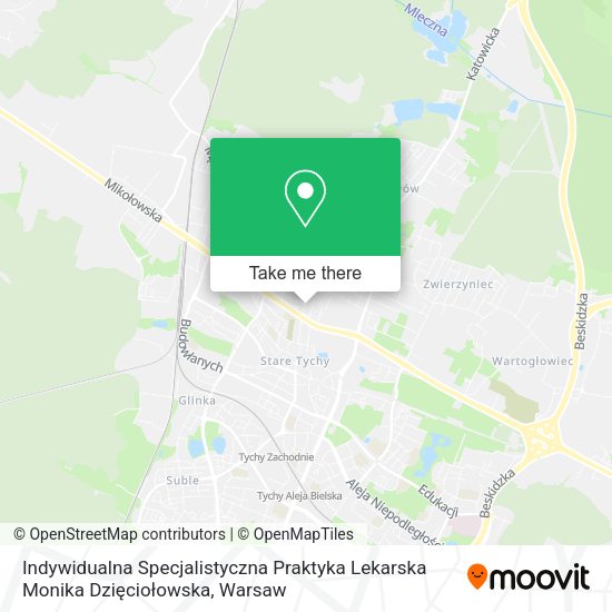 Indywidualna Specjalistyczna Praktyka Lekarska Monika Dzięciołowska map