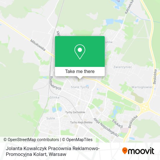 Jolanta Kowalczyk Pracownia Reklamowo-Promocyjna Kolart map