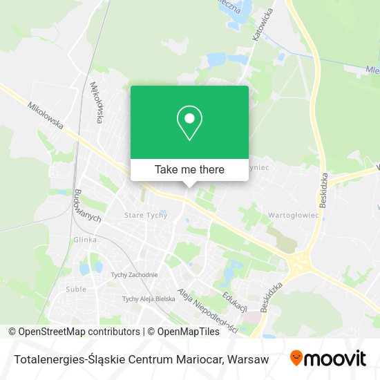 Totalenergies-Śląskie Centrum Mariocar map