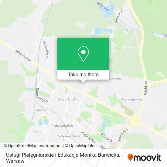 Usługi Pielęgniarskie i Edukacja Monika Barwicka map