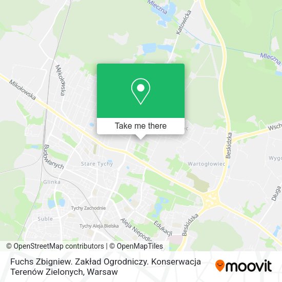 Fuchs Zbigniew. Zakład Ogrodniczy. Konserwacja Terenów Zielonych map