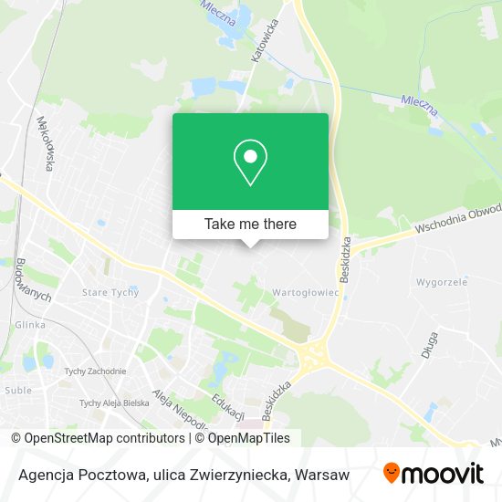 Agencja Pocztowa, ulica Zwierzyniecka map