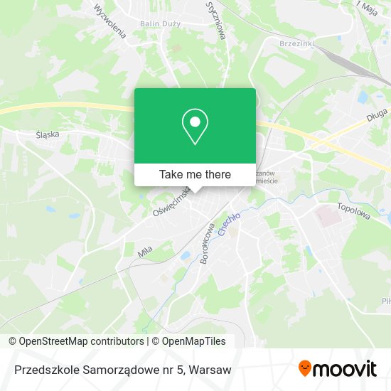 Карта Przedszkole Samorządowe nr 5