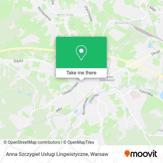 Anna Szczygieł Usługi Lingwistyczne map