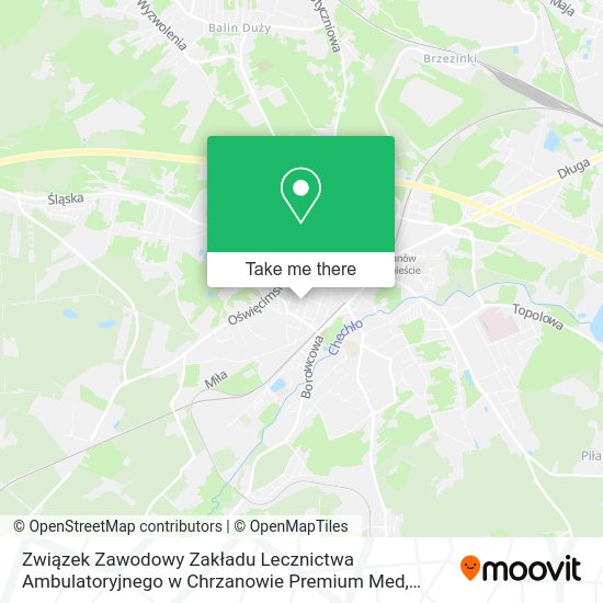 Związek Zawodowy Zakładu Lecznictwa Ambulatoryjnego w Chrzanowie Premium Med map