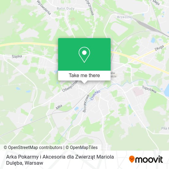 Arka Pokarmy i Akcesoria dla Zwierząt Mariola Dulęba map