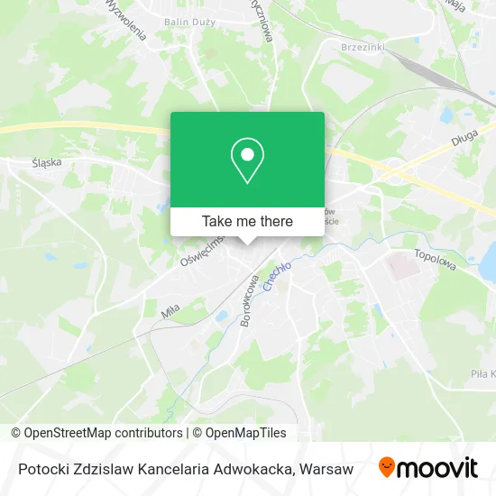 Карта Potocki Zdzislaw Kancelaria Adwokacka