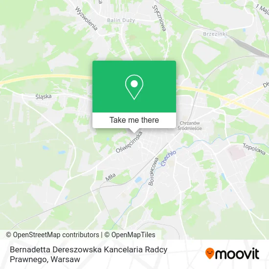 Карта Bernadetta Dereszowska Kancelaria Radcy Prawnego