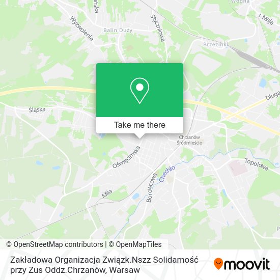 Zakładowa Organizacja Związk.Nszz Solidarność przy Zus Oddz.Chrzanów map