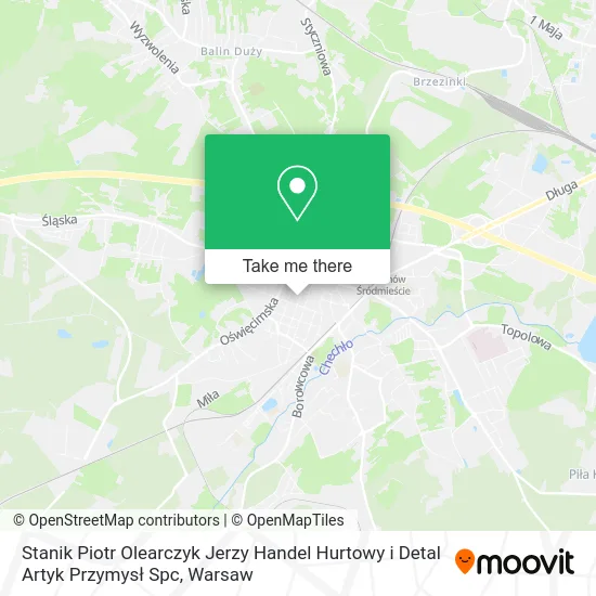 Карта Stanik Piotr Olearczyk Jerzy Handel Hurtowy i Detal Artyk Przymysł Spc