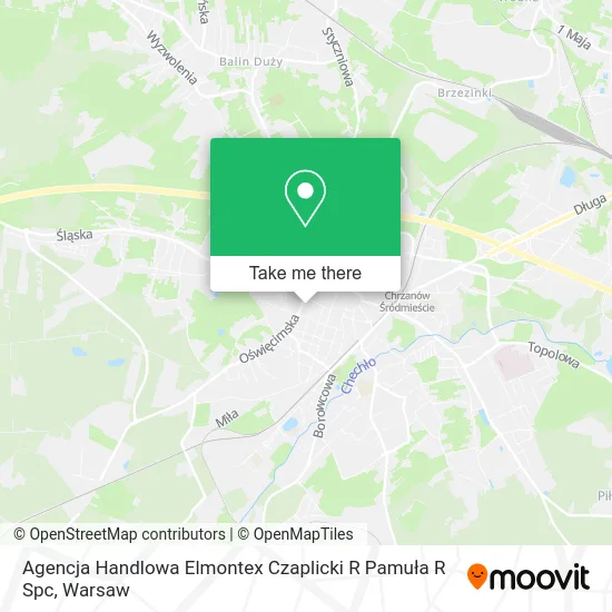 Карта Agencja Handlowa Elmontex Czaplicki R Pamuła R Spc