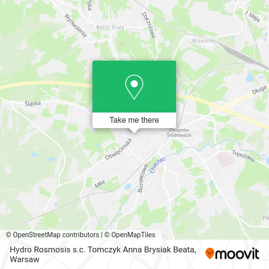 Карта Hydro Rosmosis s.c. Tomczyk Anna Brysiak Beata